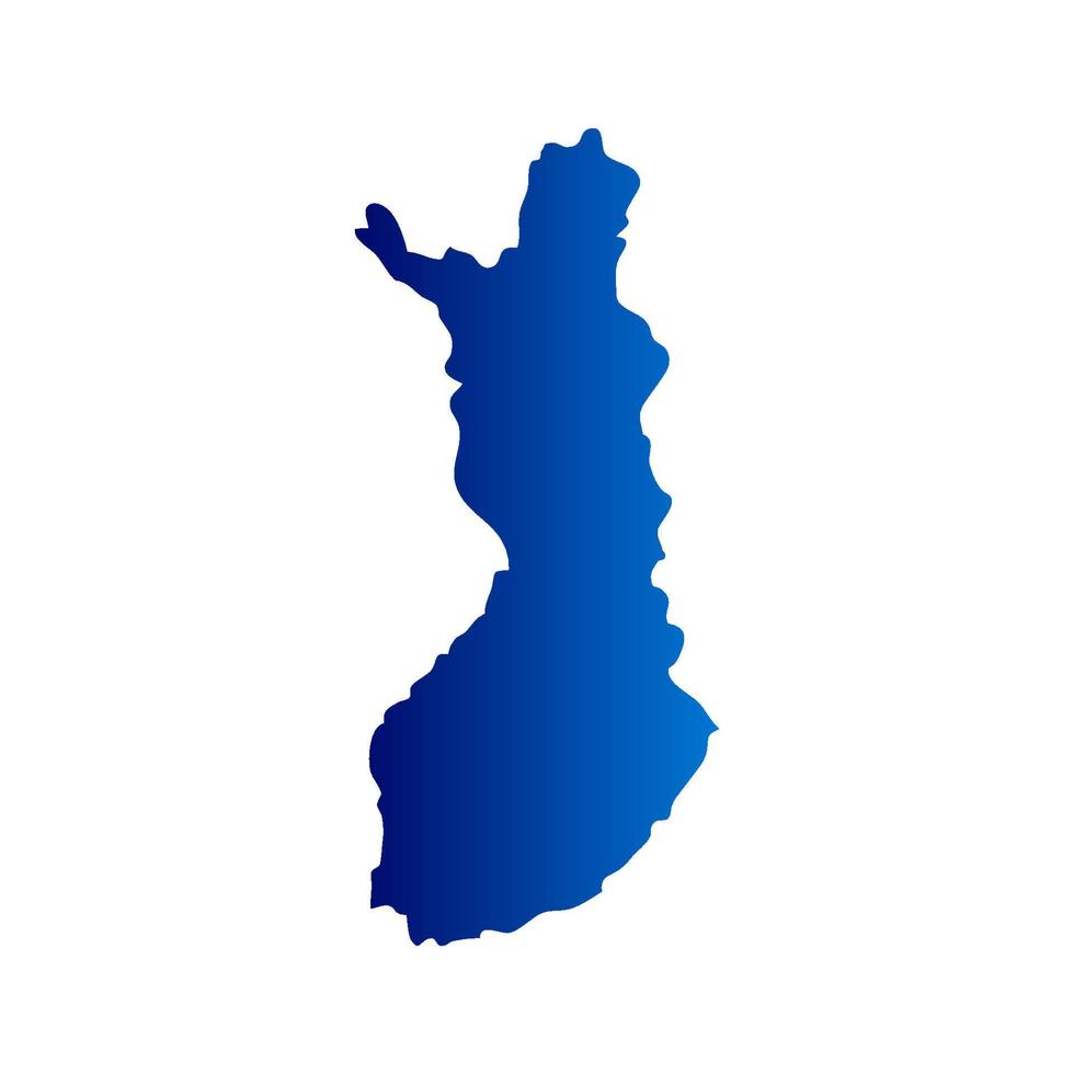 Finlandia mapa sobre fondo blanco. vector