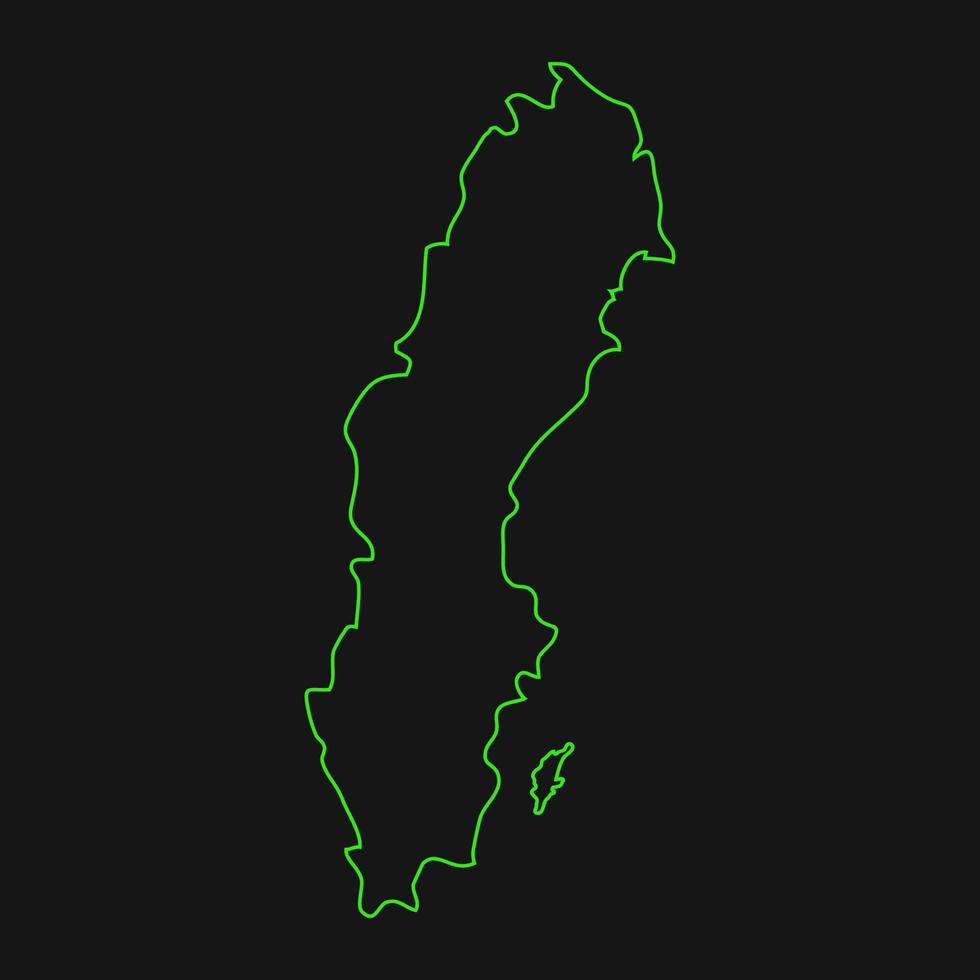 Suecia mapa sobre fondo blanco. vector