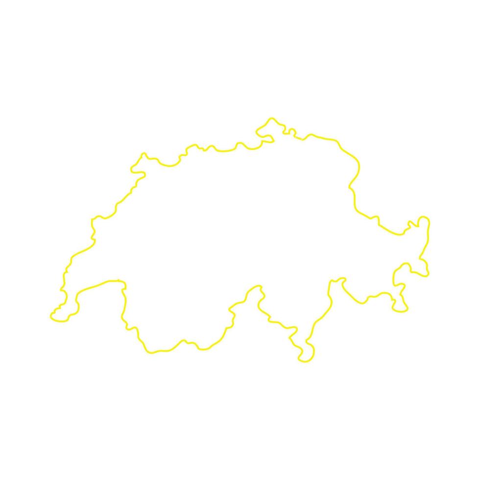 Switzerland map on white background vector