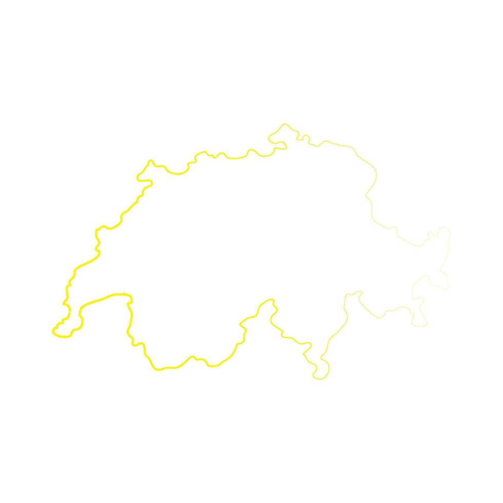 Switzerland map on white background vector