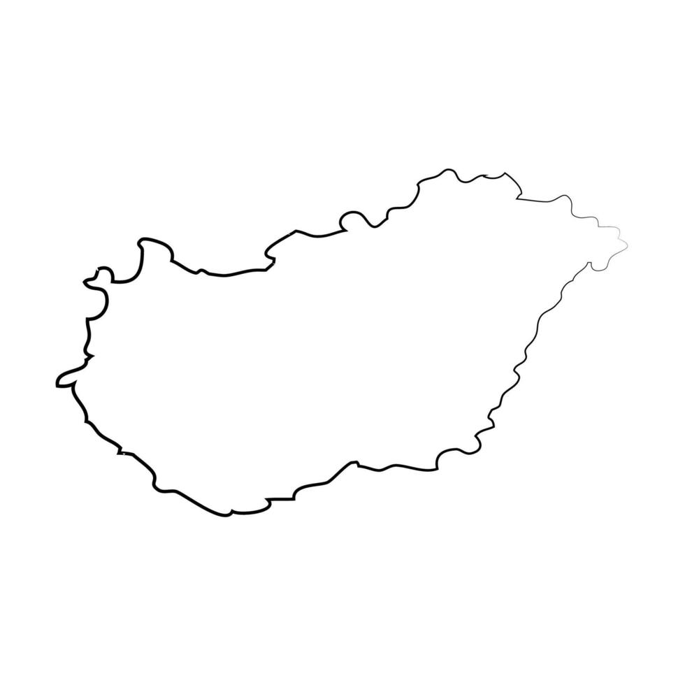 Hungary map on white background vector