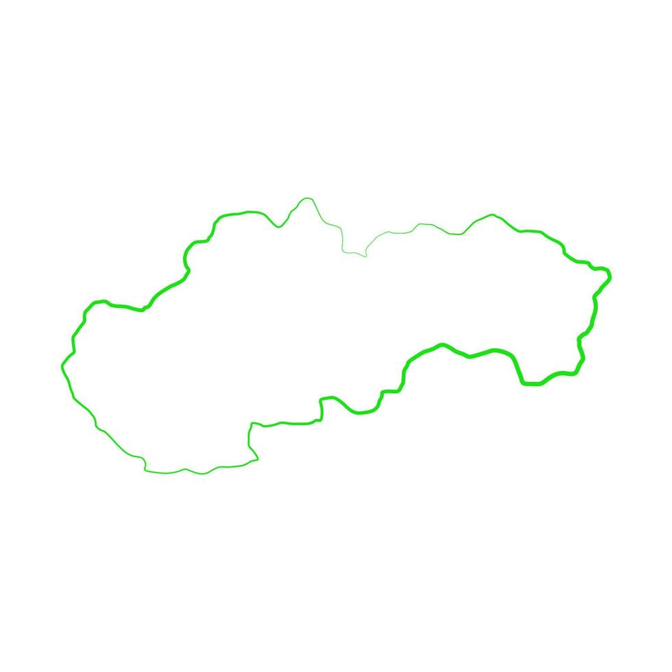 Slovakia map on white background vector