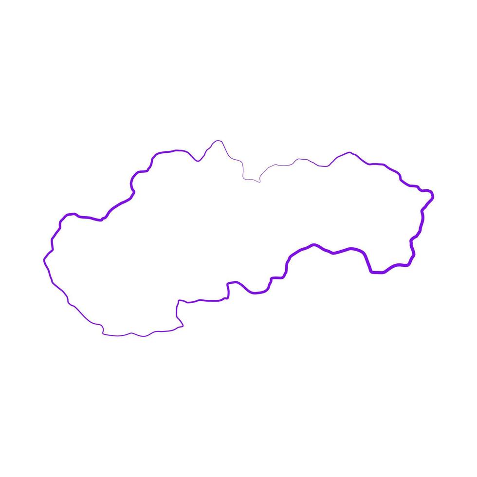 Slovakia map on white background vector