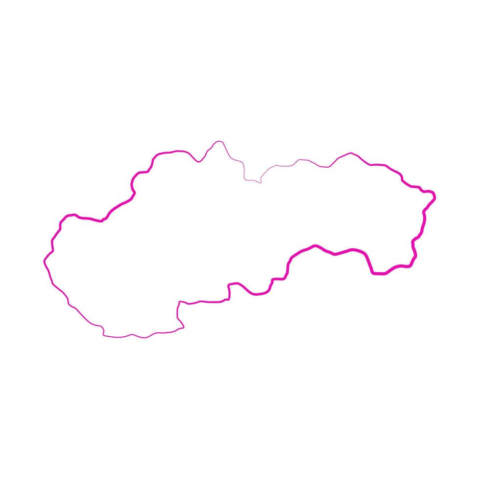 Slovakia map on white background vector