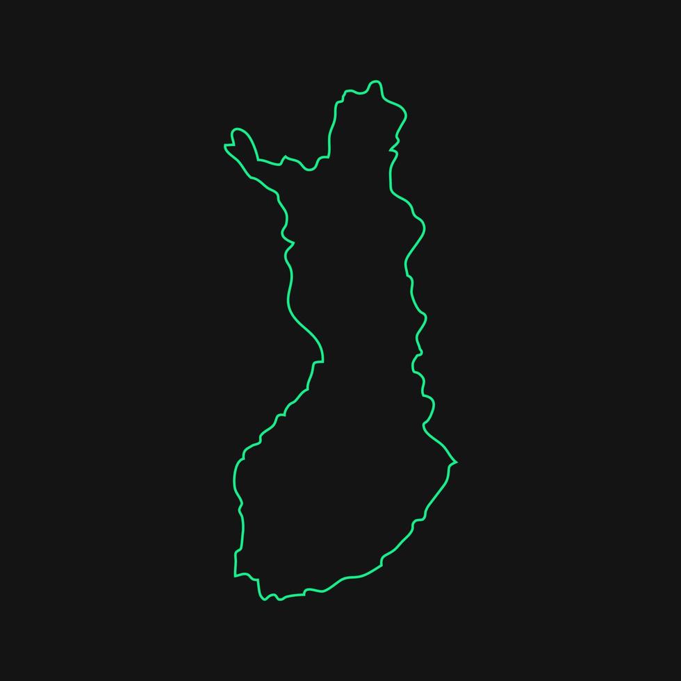 Finlandia mapa sobre fondo blanco. vector