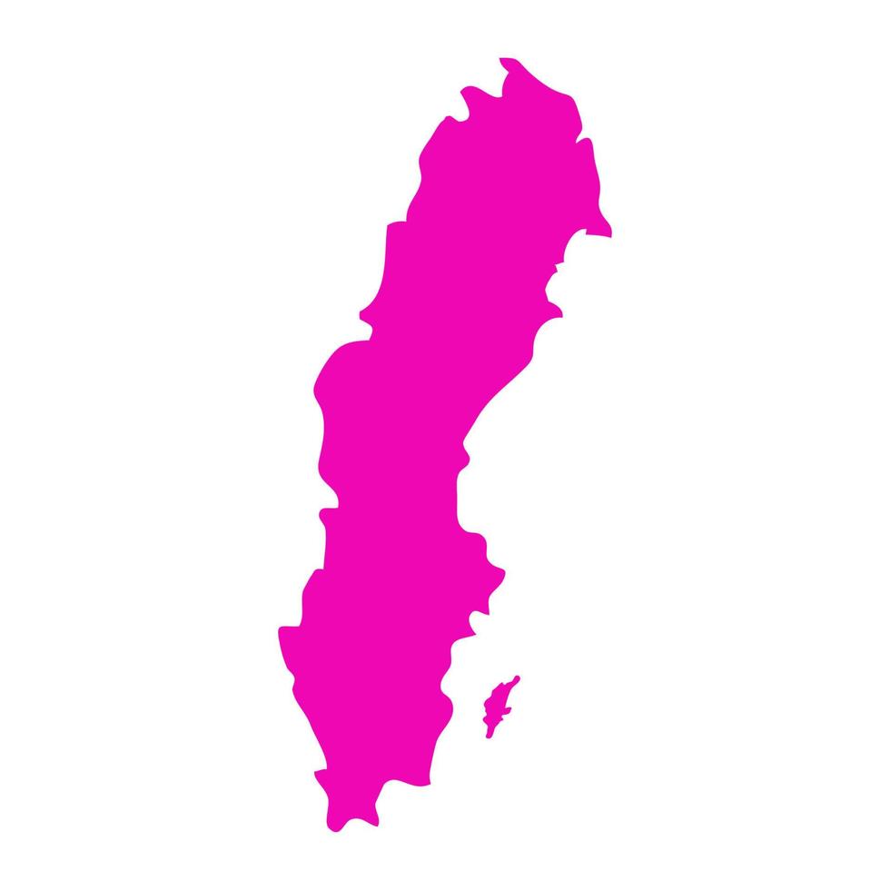 Sweden map on white background vector