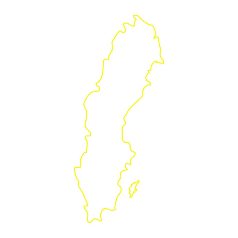 Sweden map on white background vector