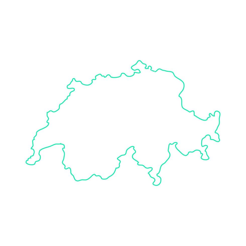 Switzerland map on white background vector