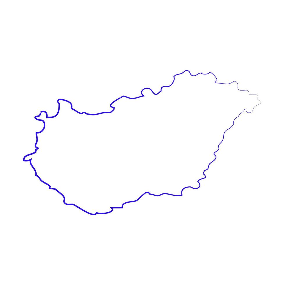 Hungary map on white background vector