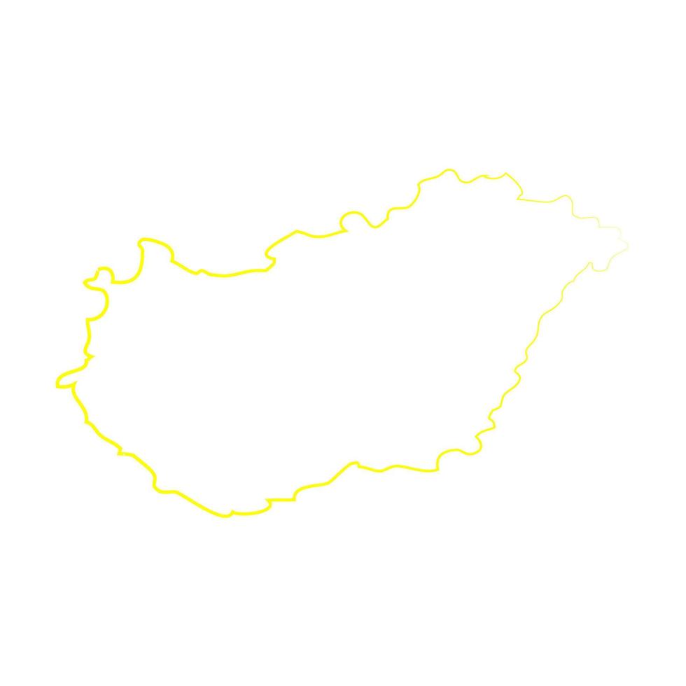 Hungría mapa sobre fondo blanco. vector