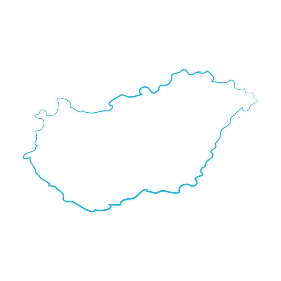 Hungary map on white background vector