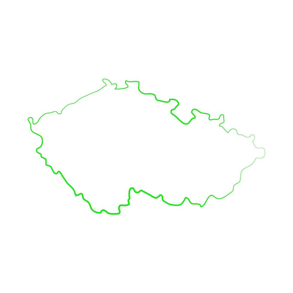 República Checa mapa sobre fondo blanco. vector