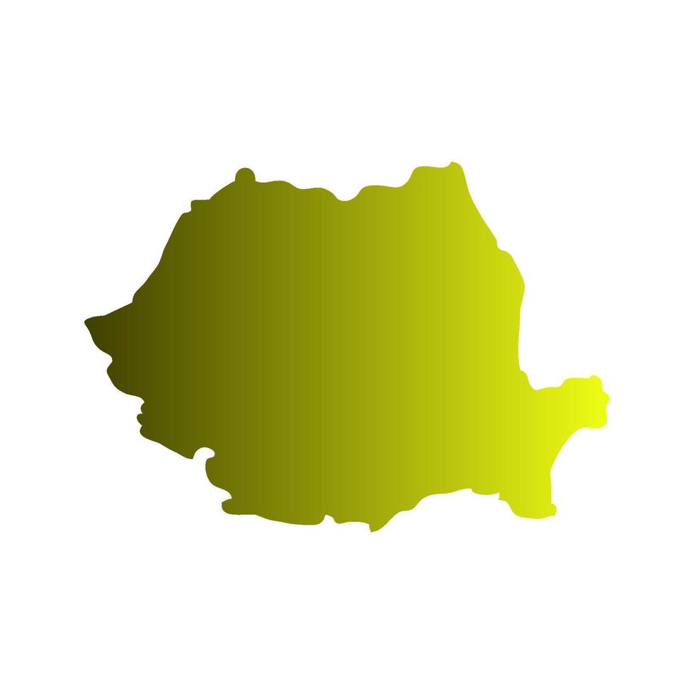 Mapa de Rumania sobre fondo blanco. vector