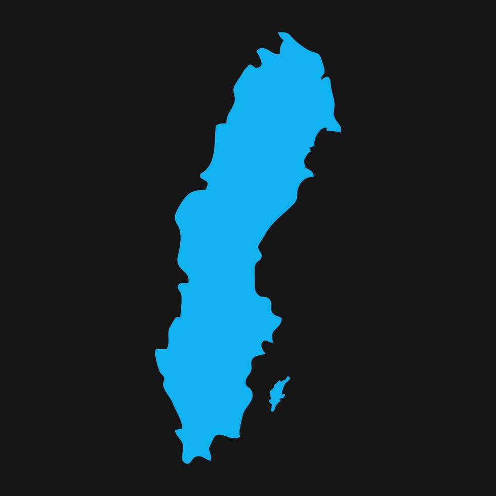 Sweden map on white background vector