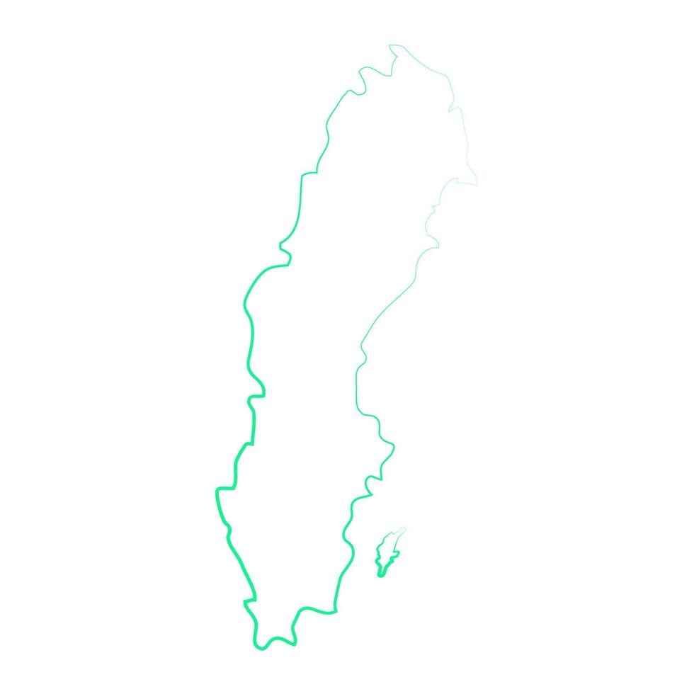 Suecia mapa sobre fondo blanco. vector