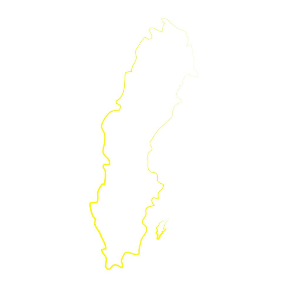 Sweden map on white background vector