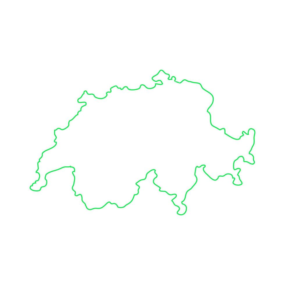 Suiza mapa sobre fondo blanco. vector