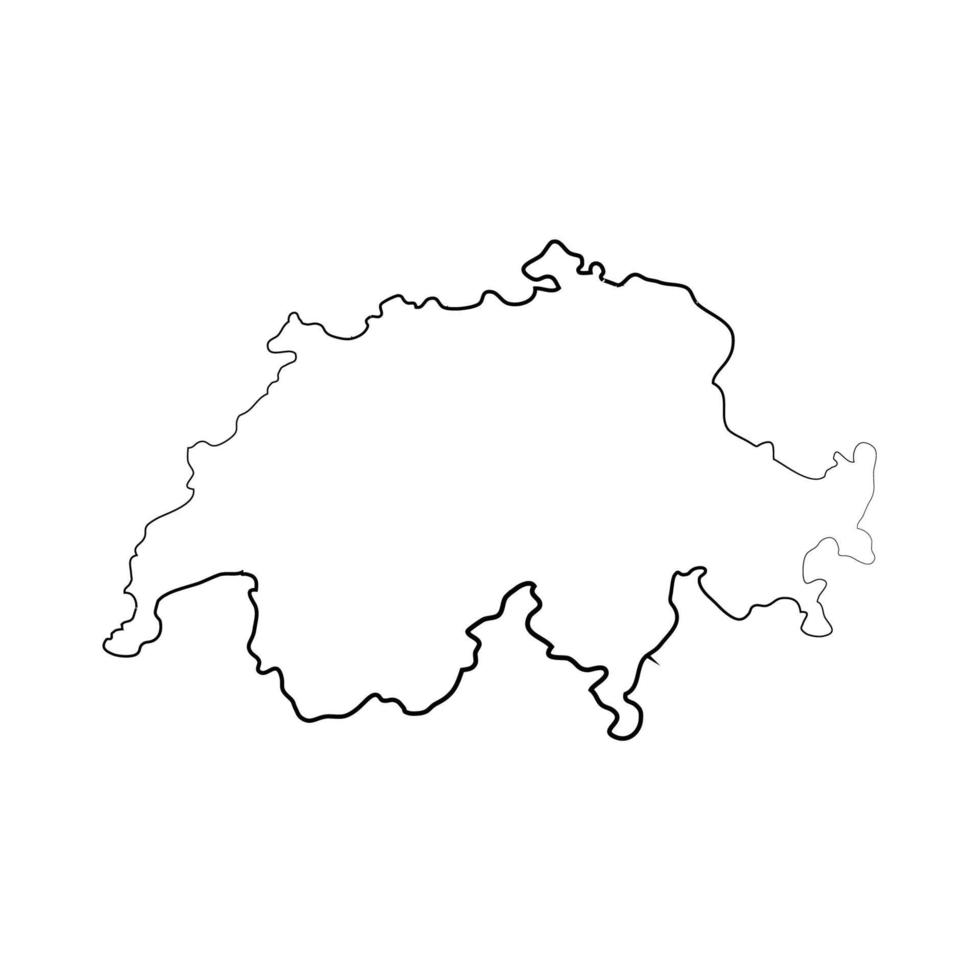 Suiza mapa sobre fondo blanco. vector