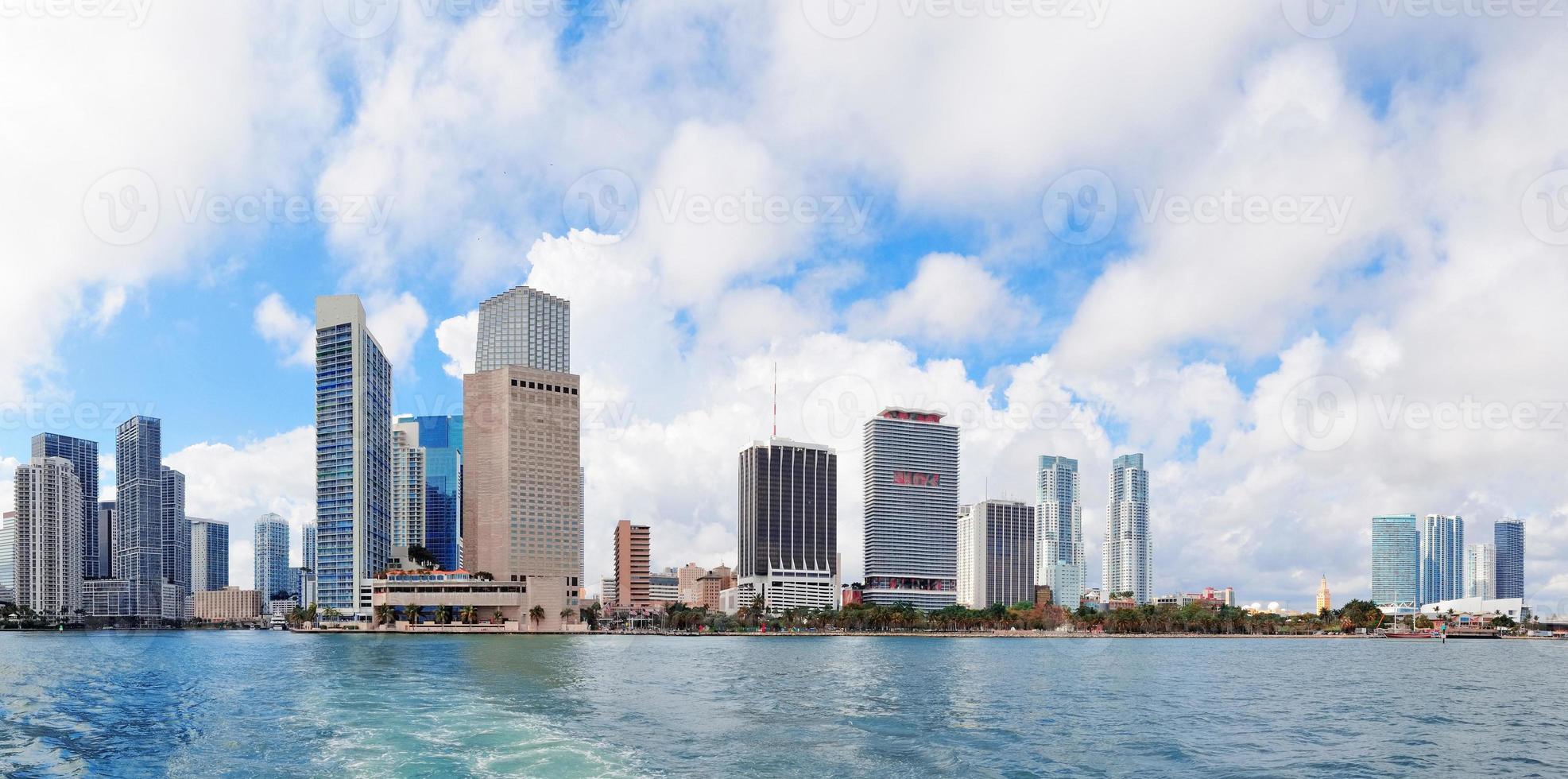 Miami skyline view photo