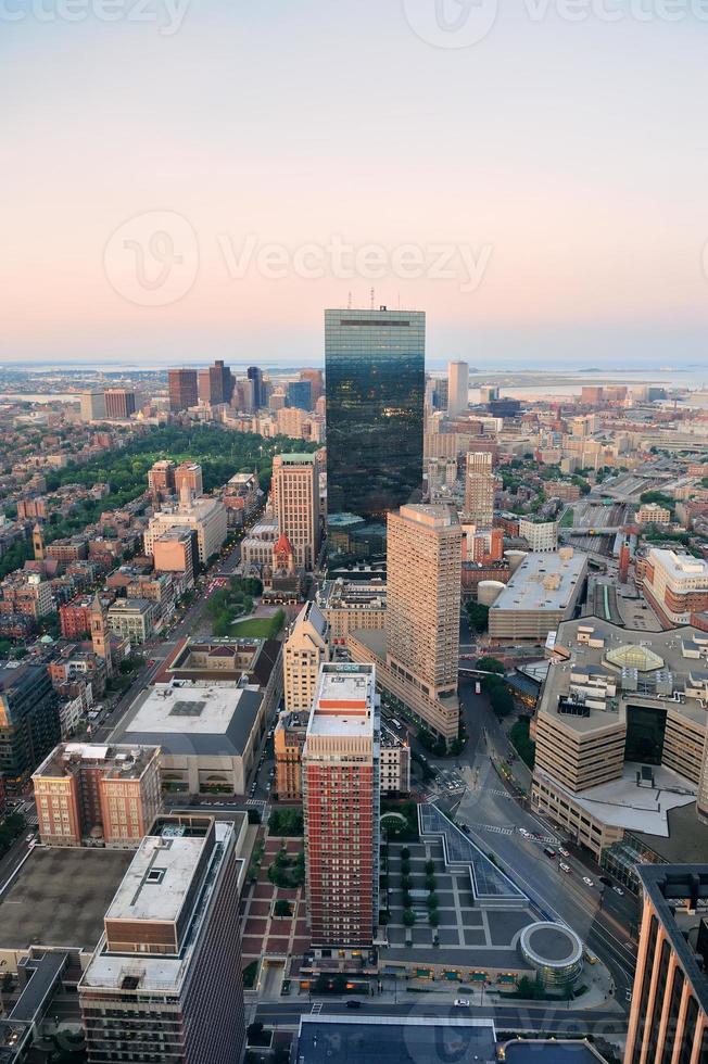 Boston sunset view photo