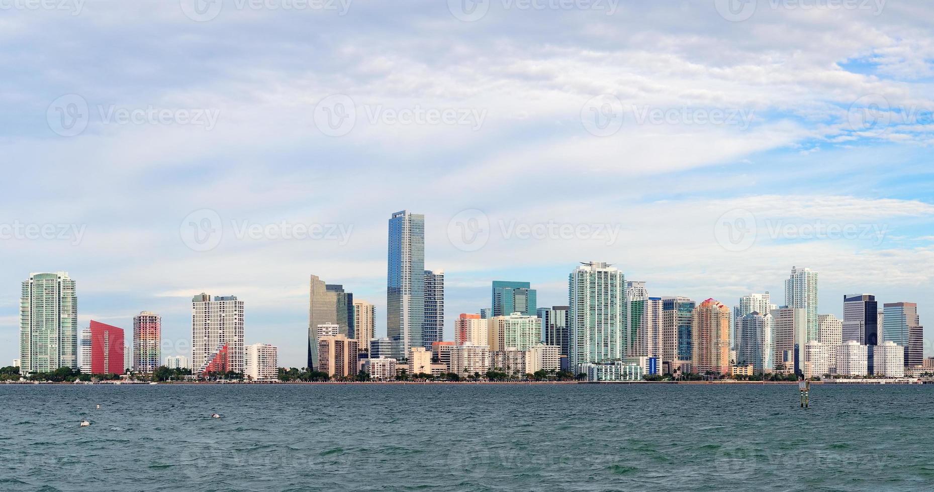 Miami skyline view photo