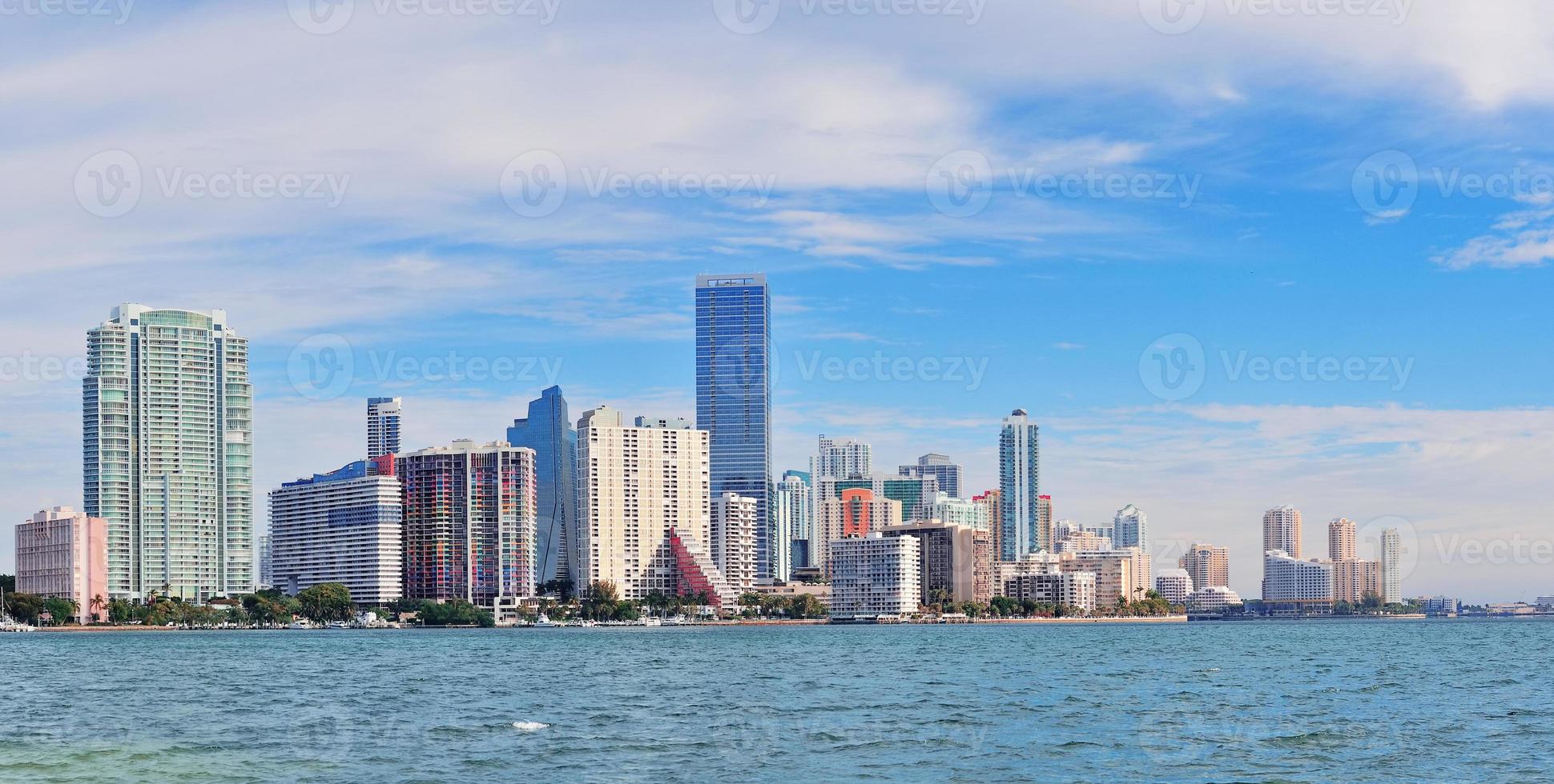 Miami skyline view photo