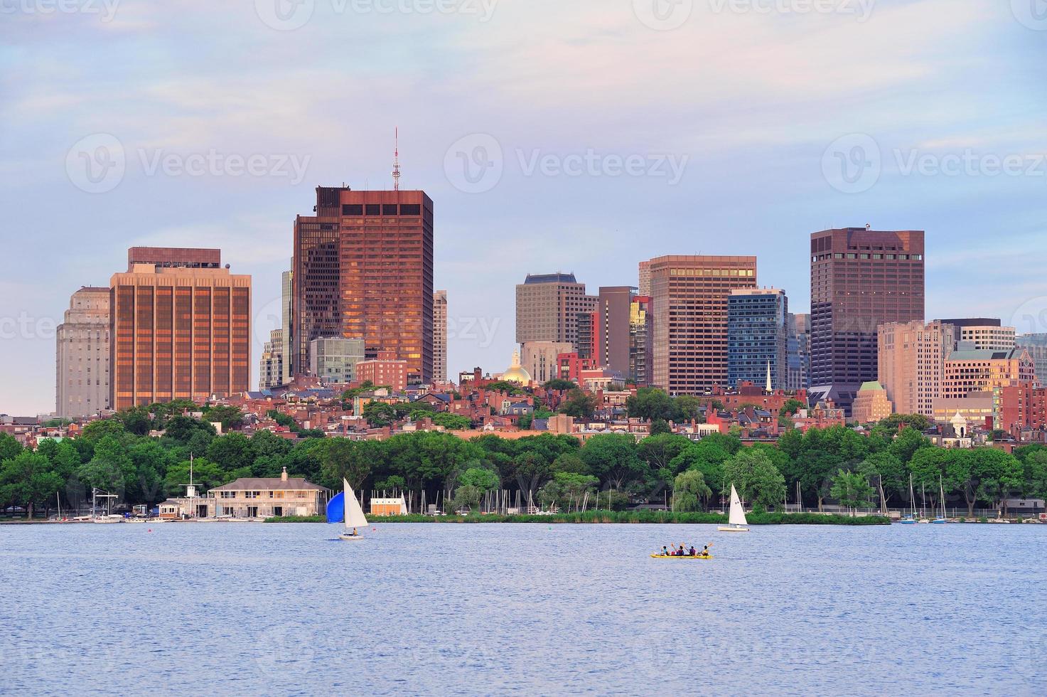 vista de la ciudad de boston foto