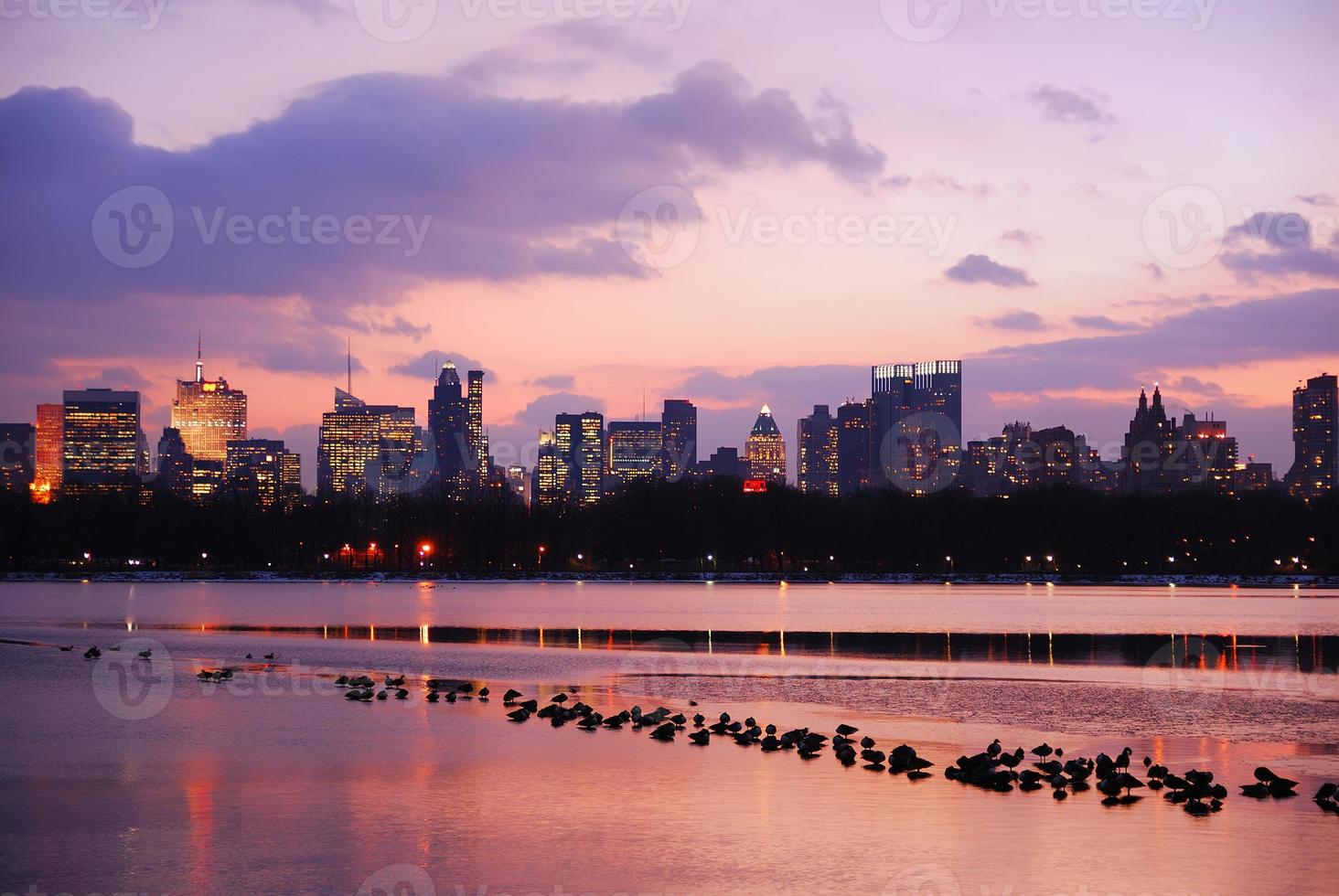 Sunset in Central Park, New York City photo