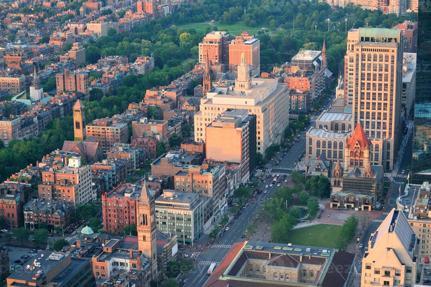 Boston sunset view photo