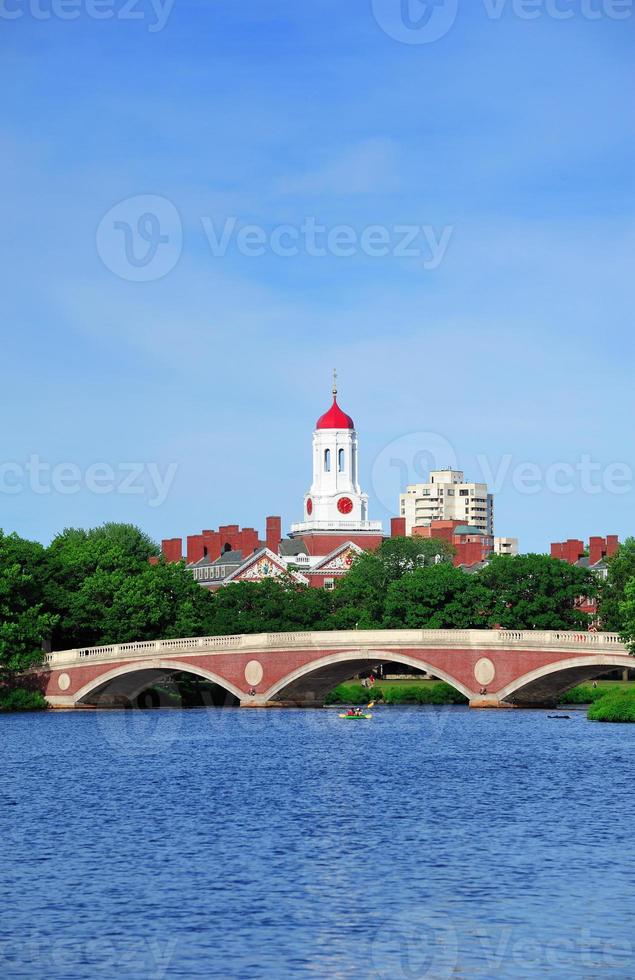 Boston Harvard University campus with Bridge photo