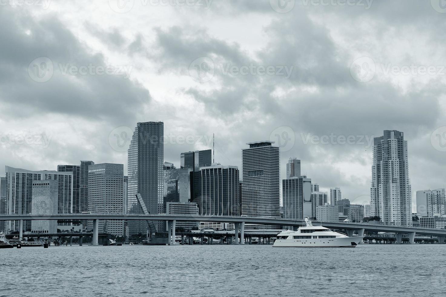 Miami skyline view photo