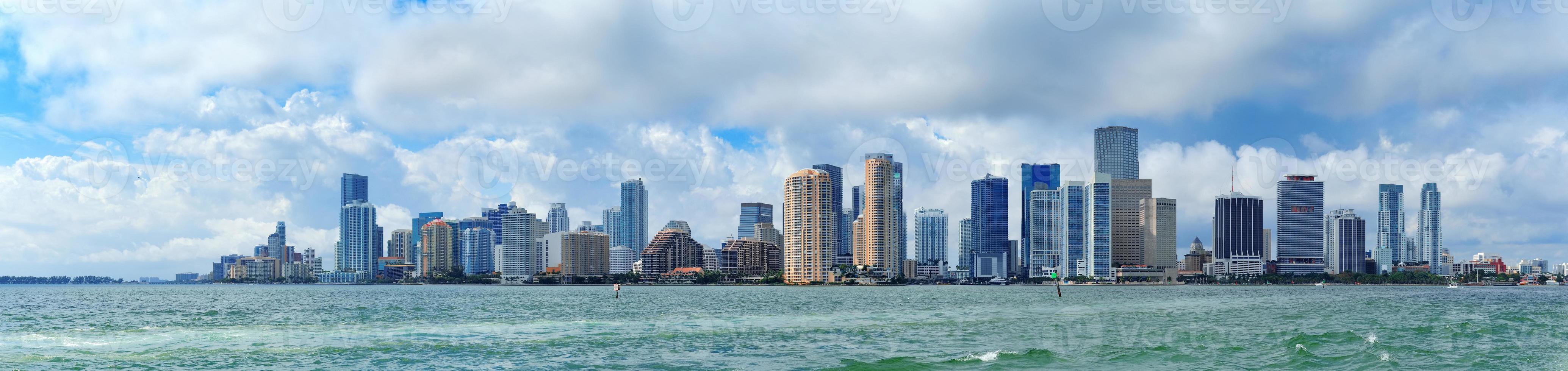 Miami skyline view photo