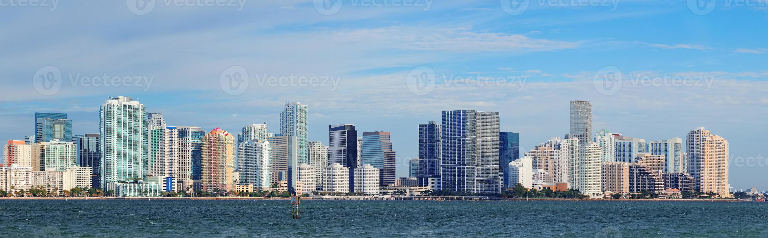 Miami skyline view photo