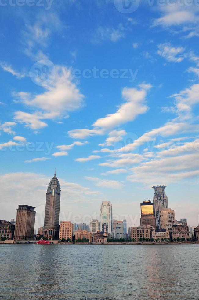 vista de la mañana de shanghai foto