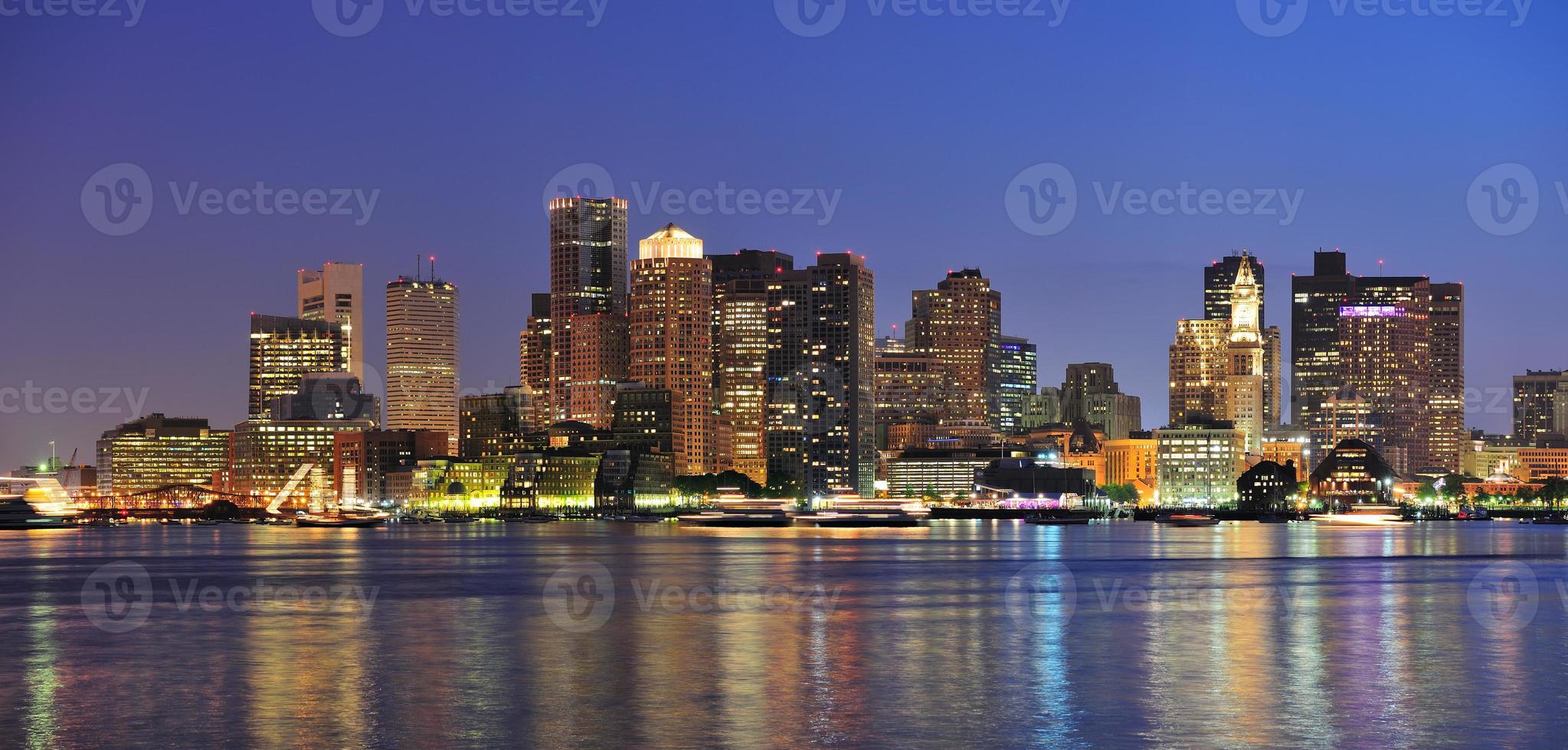 Boston night view photo