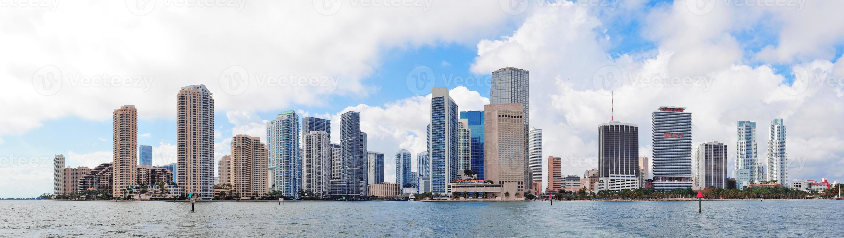 Miami skyline view photo