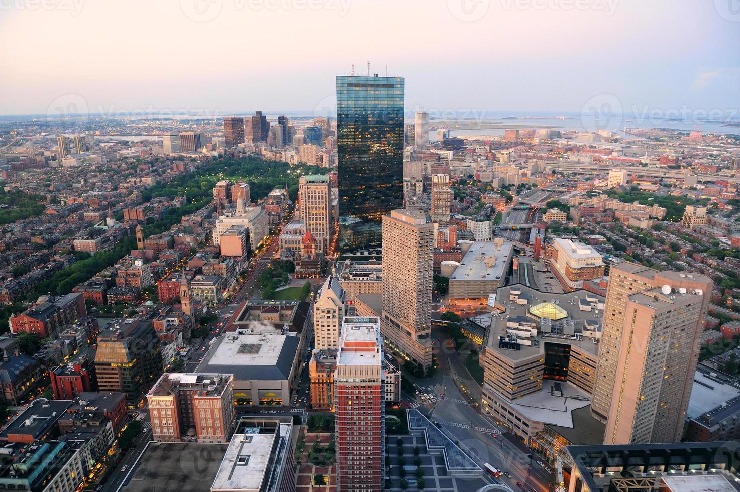 Boston sunset view photo