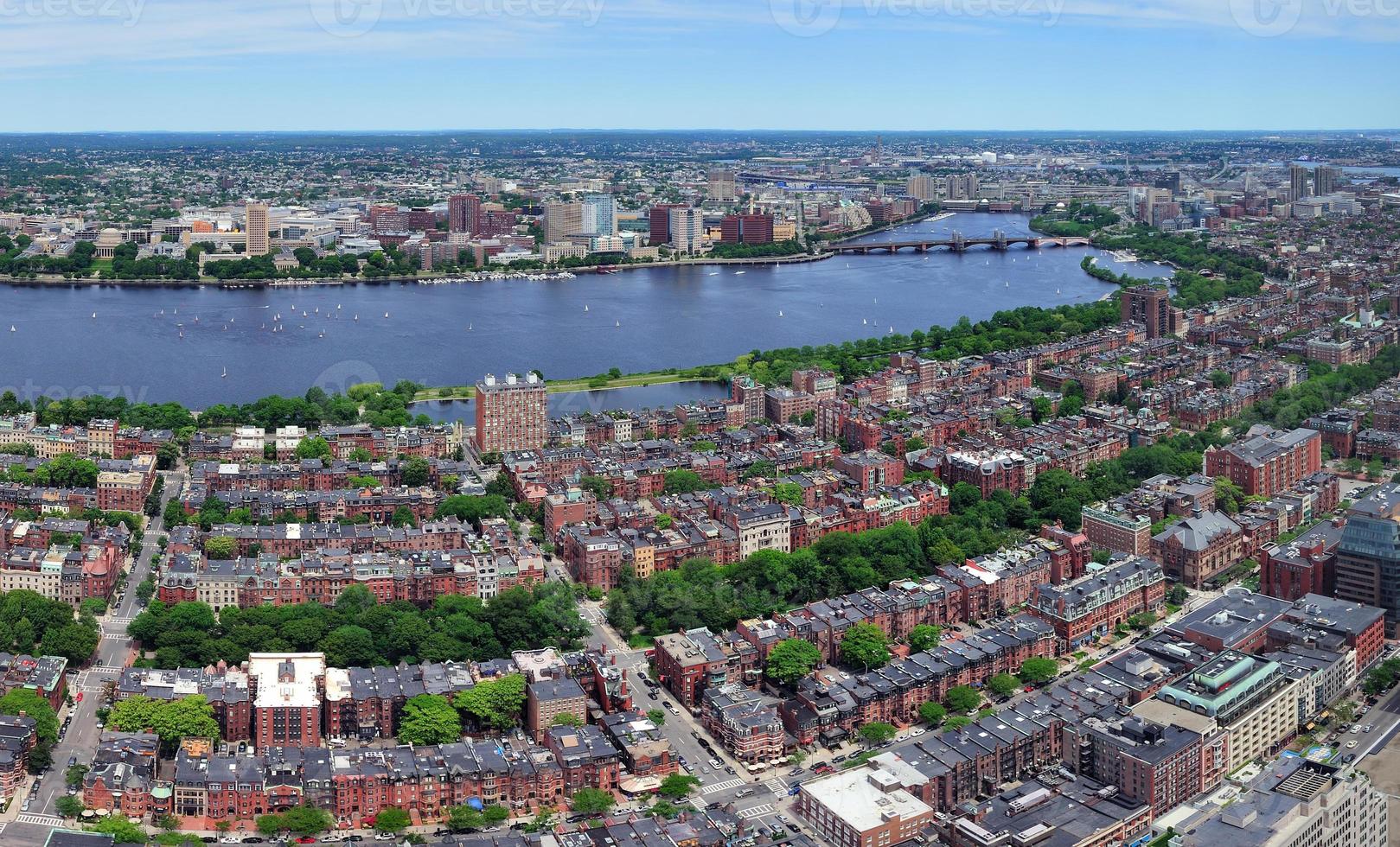 vista del horizonte de boston foto