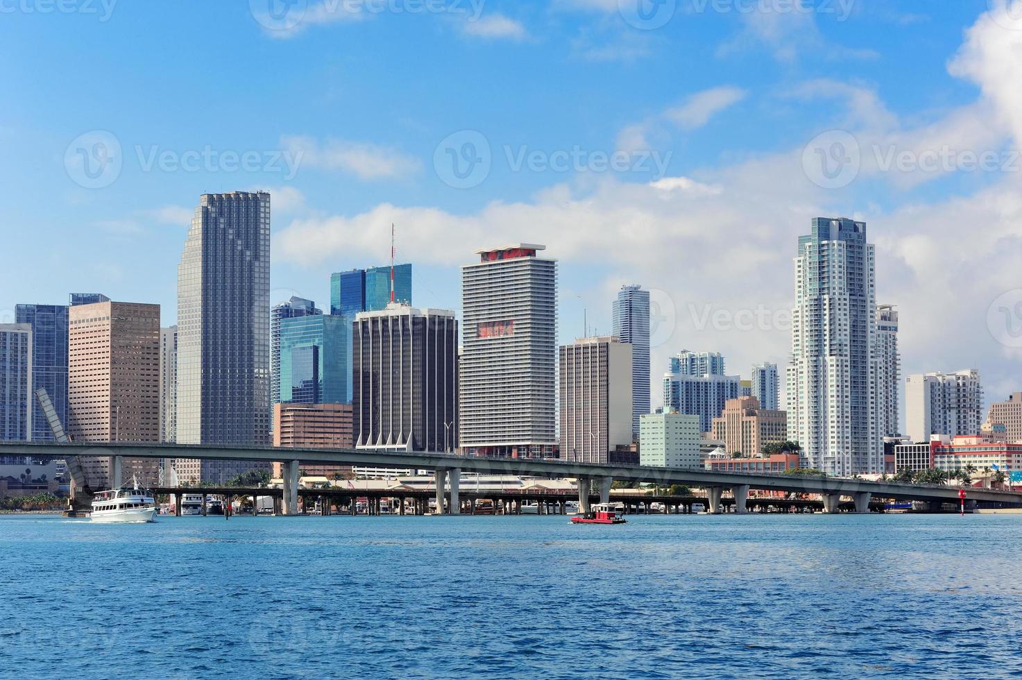 Miami skyscrapers view photo