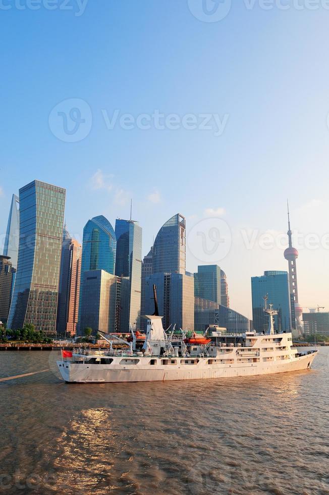 vista de la ciudad de shanghai foto