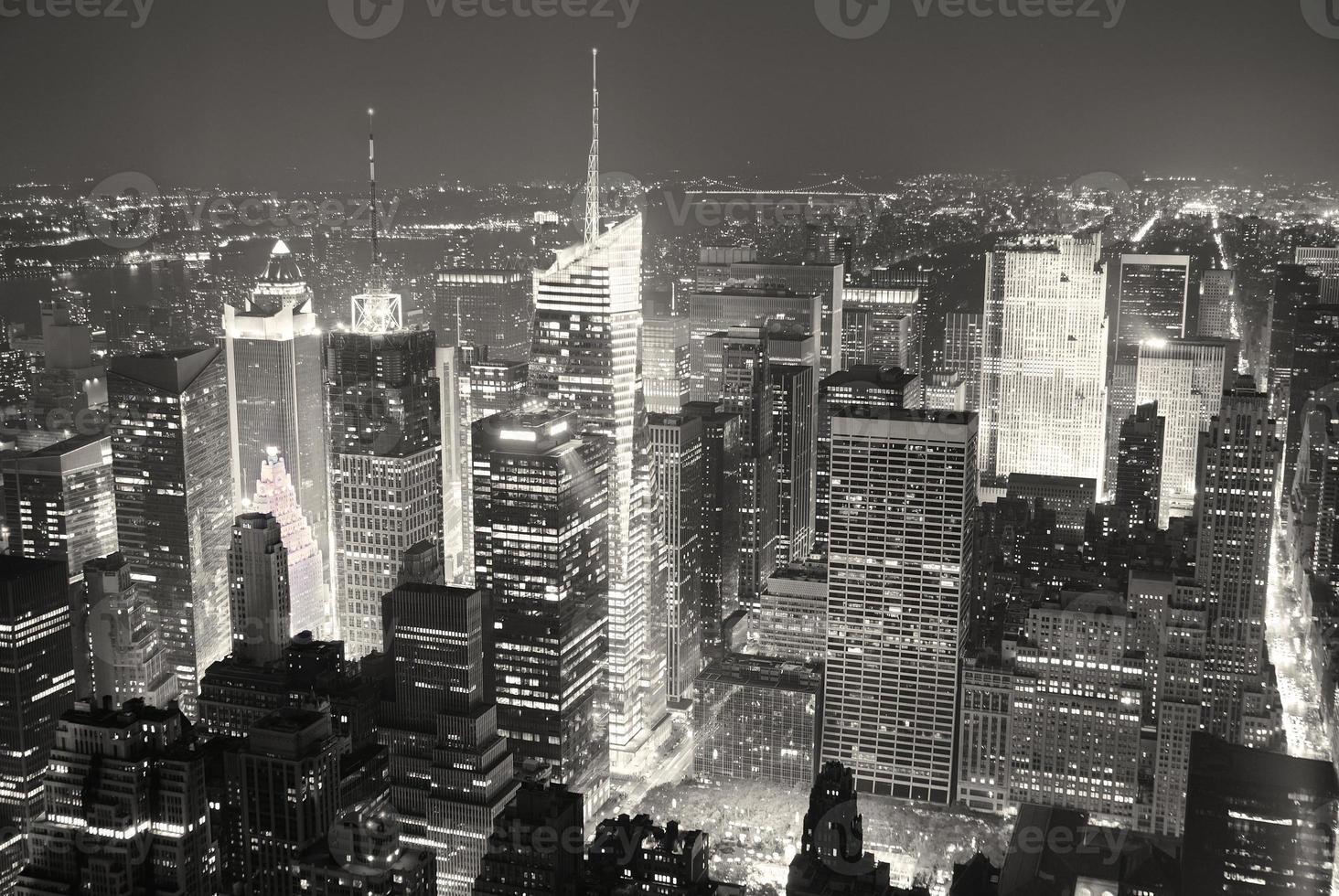 ciudad de nueva york manhattan times square skyline vista aérea panorama foto