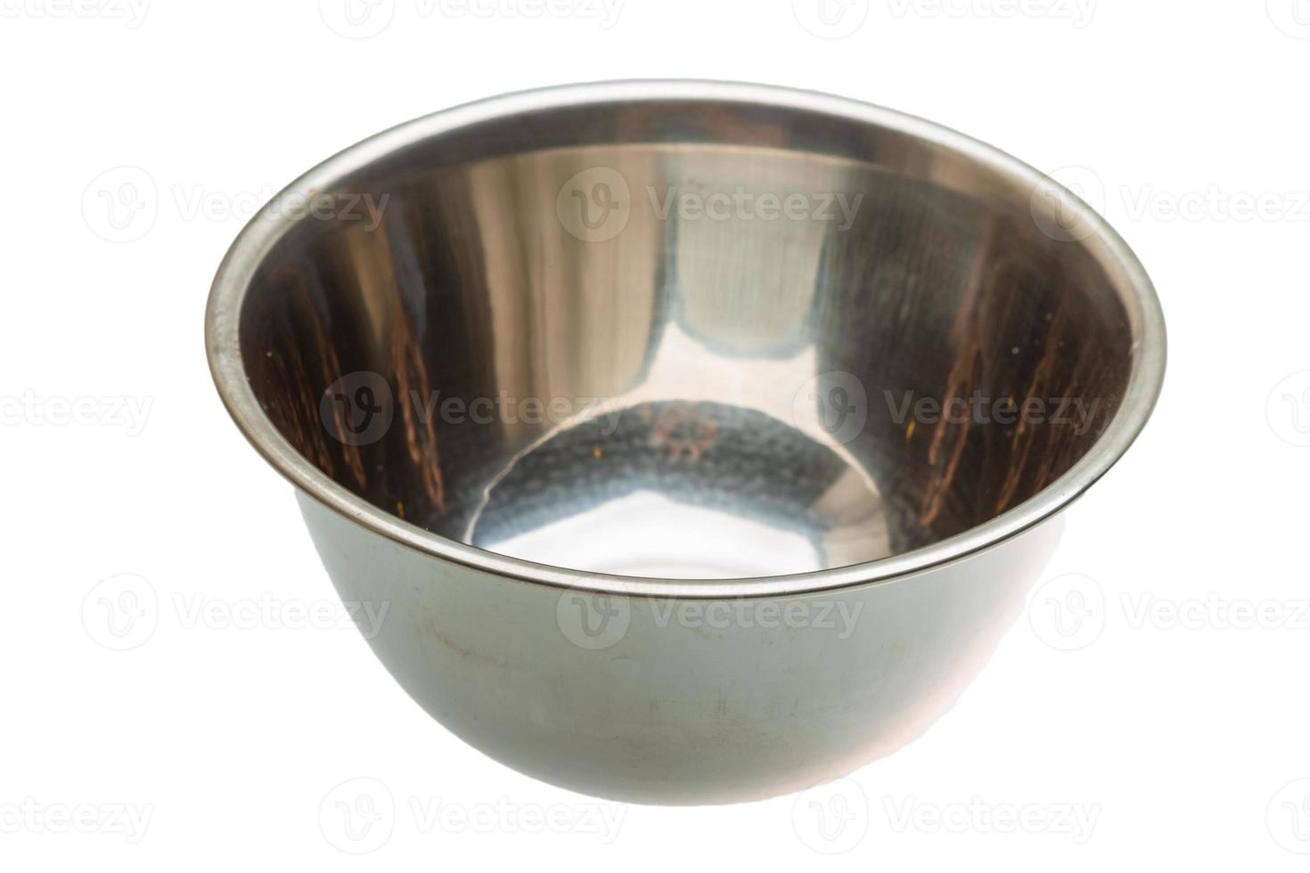 Empty metall bowl photo