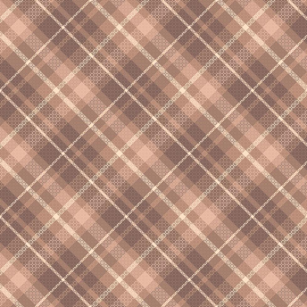 Tartan plaid pattern with texture and warm color. vector