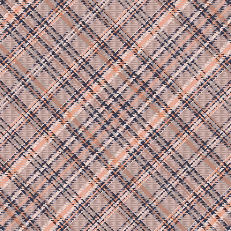 Tartan plaid pattern with texture and warm color. vector