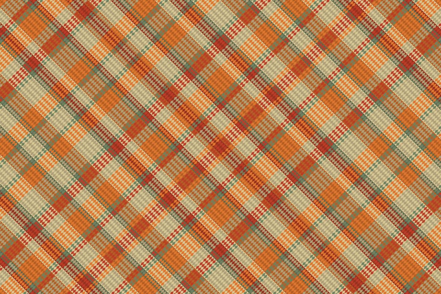 Tartan plaid pattern with texture and warm color. vector
