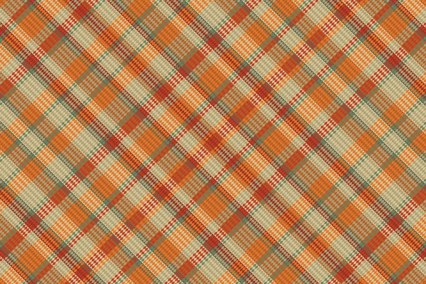 Tartan plaid pattern with texture and warm color. vector