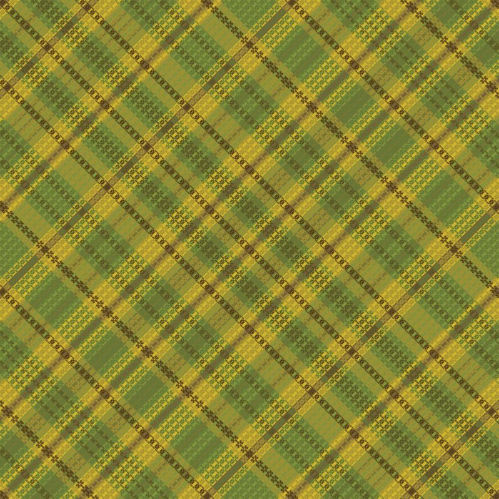 Tartan plaid pattern with texture and warm color. vector