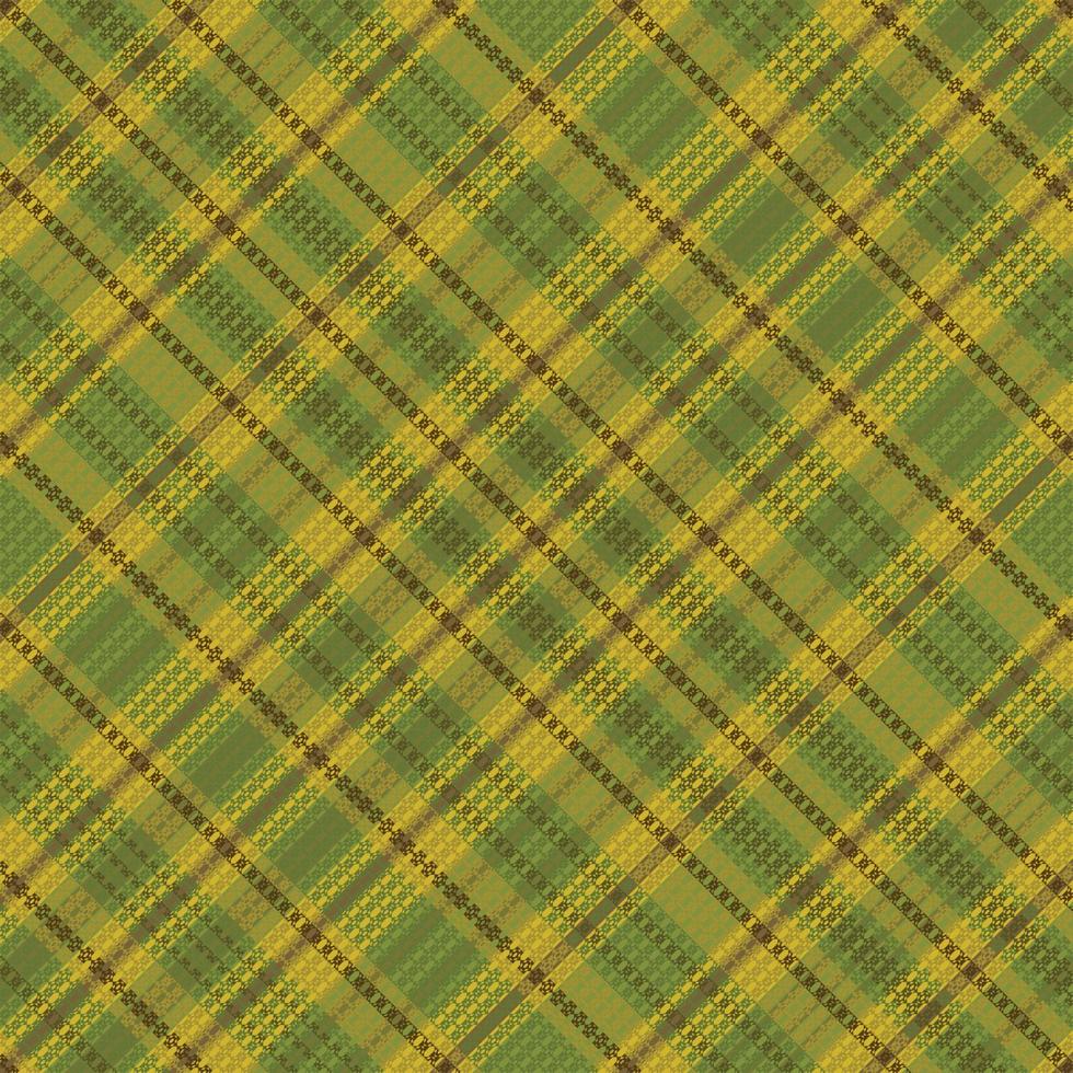 Tartan plaid pattern with texture and warm color. vector