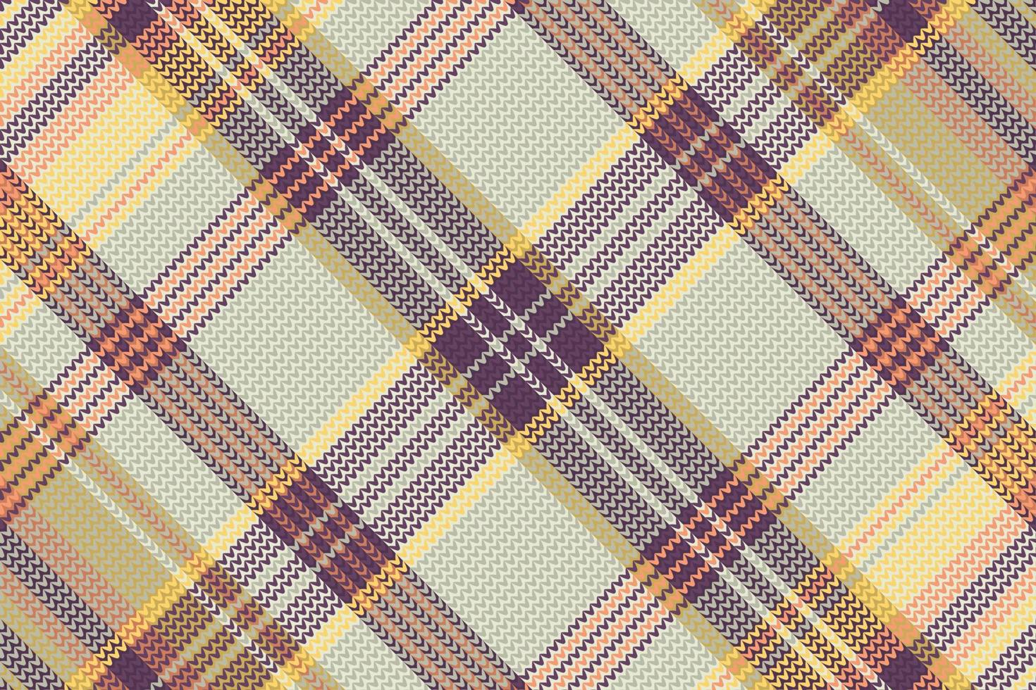 Tartan plaid pattern with texture and warm color. vector