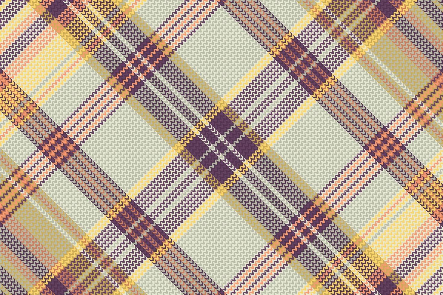 Tartan plaid pattern with texture and warm color. vector